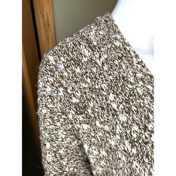 J. Jill Pure Jill Marled Cotton Blend Wherever Cardigan Brown Cream  XL - Picture 5 of 12